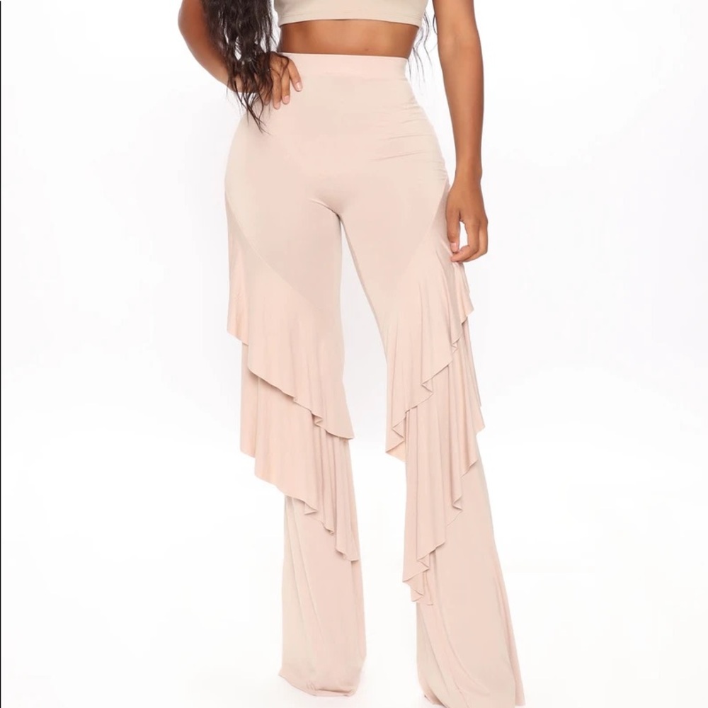 Fashion Nova taupe flare pant